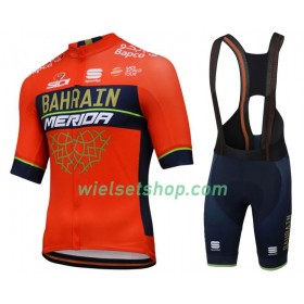 Fietskleding (Fietsshirt + Korte Koersbroek) 2018 Bahrain-Merida N001
